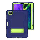 Estuche protector de silicona y PC a prueba de golpes con diseño de robot en color de contraste y soporte para iPad Pro de 12,9 pulgadas (2018/2020), iPad mini 5 y 4, iPad 9,7 (2017/2018) y Samsung Galaxy Tab S6 Lite P610